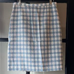 Vintage J.G Hook Periwinkle Metallic Tweed Skirt